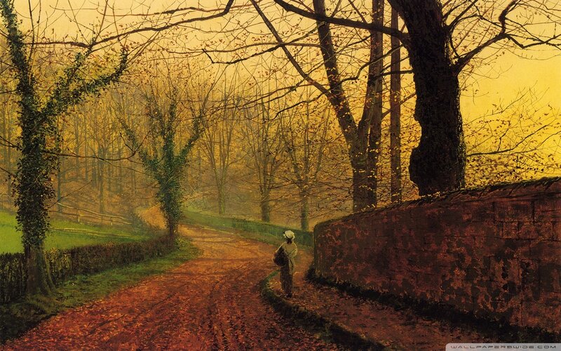 Person Walking on Path — Yellow