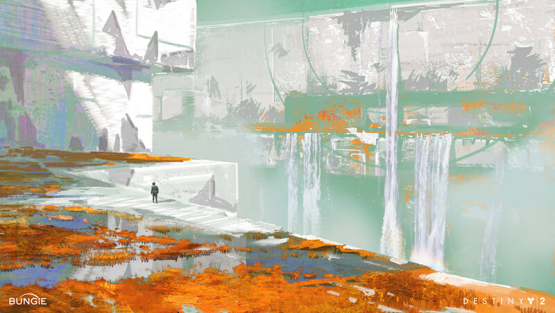 Person Walking on Platform — Green