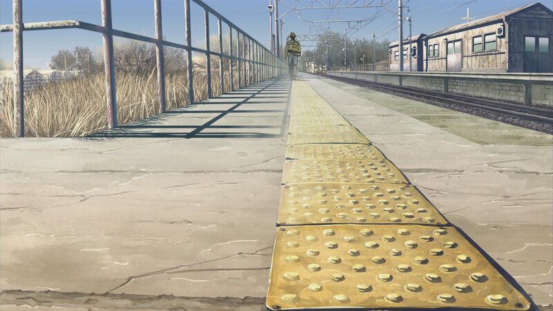 Person Walking on Platform — Yellow