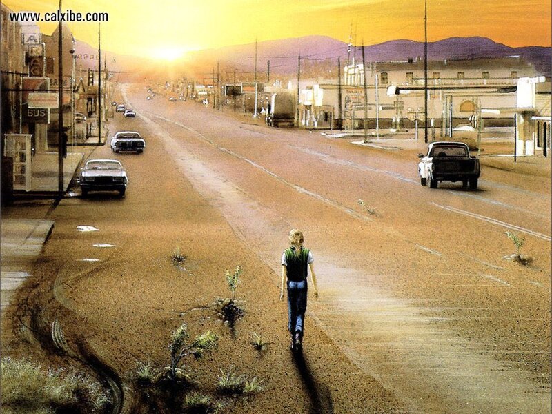Person Walking on Road — Yellow