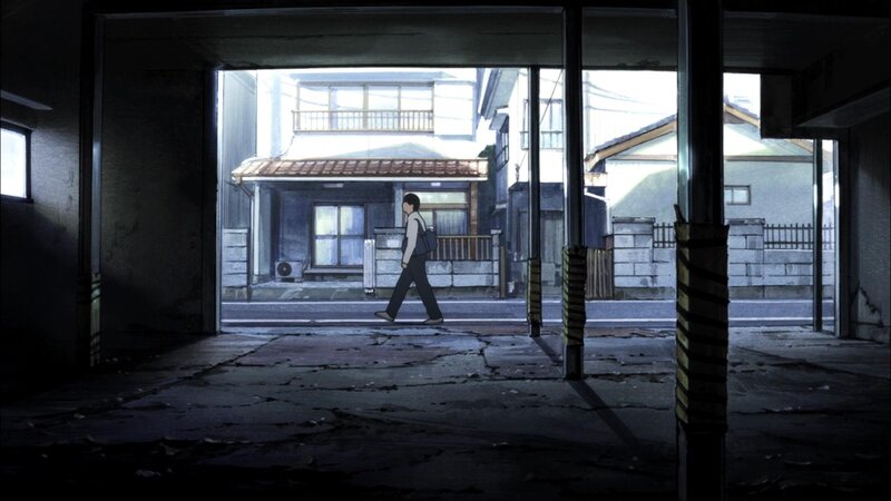 Person Walking on Street — Gray, Somber