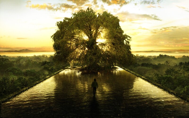 Person Walking on Water — Green