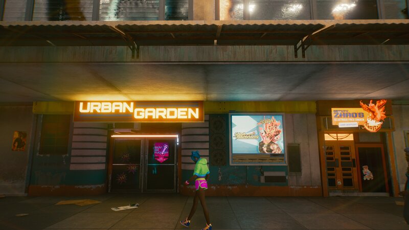 Person Walking Past Storefront