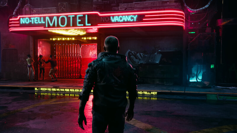 Person Walking to Motel