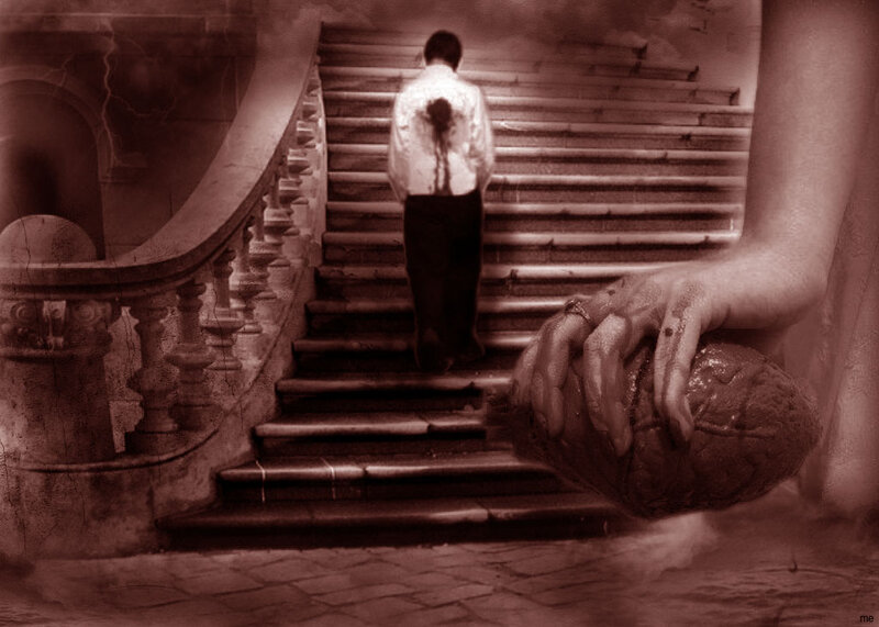 Person Walking Up Stairs — Brown