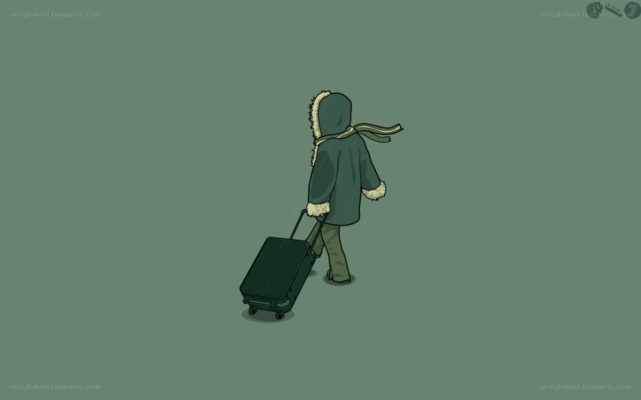 person walking with suitcase