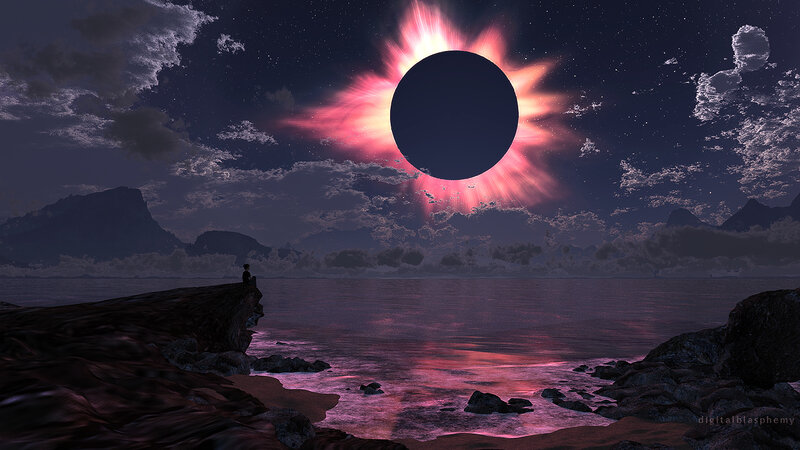 Person Watching Eclipse
