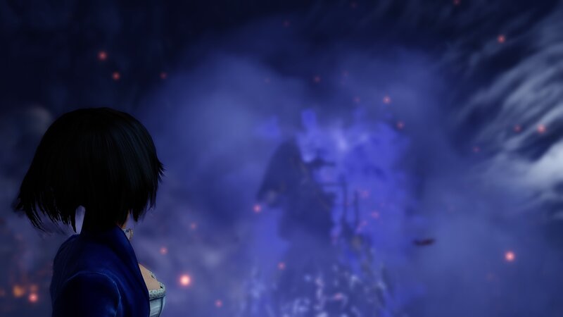 Person Watching Explosion — Blue