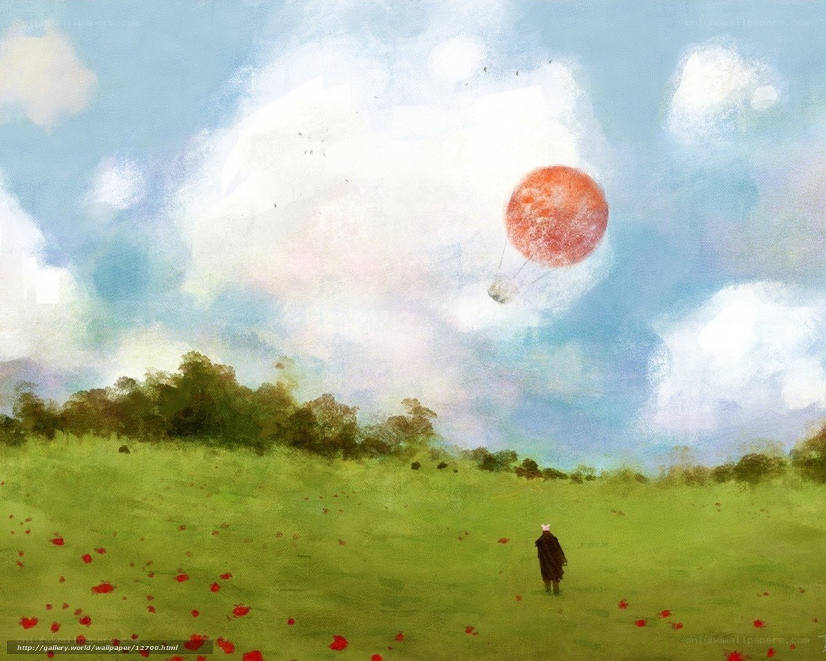 Person watching hot air balloon