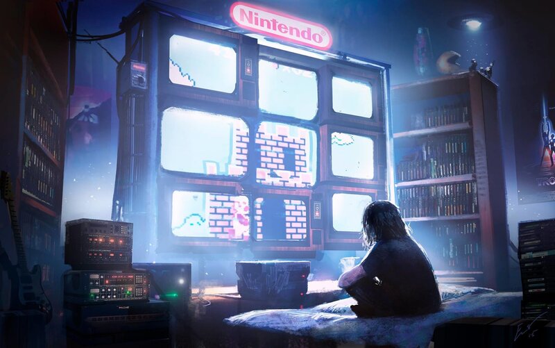 Person Watching Screens
