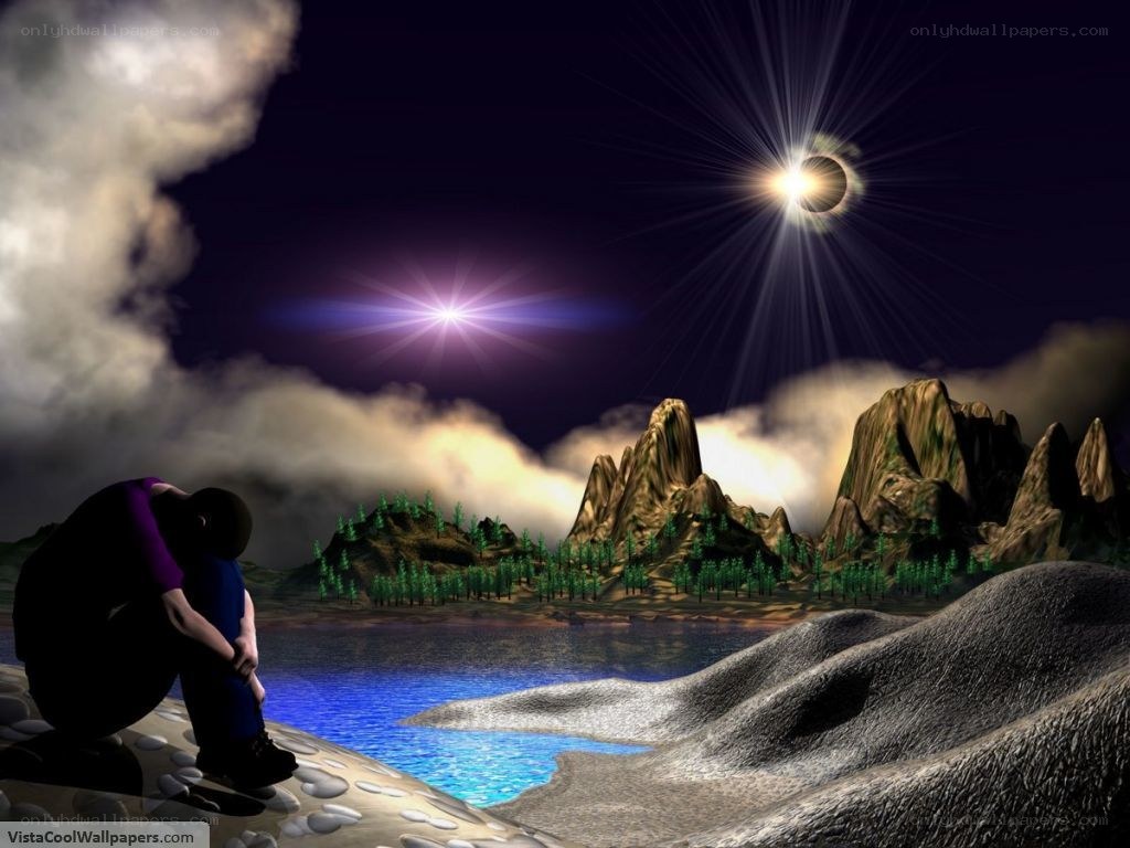Person watching solar eclipse