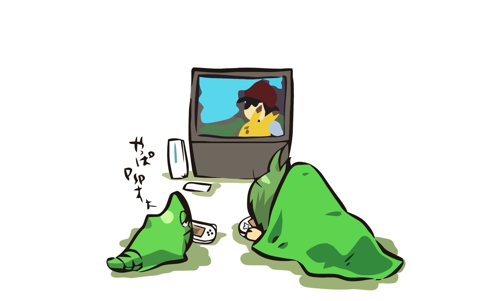 person watching tv under blanket