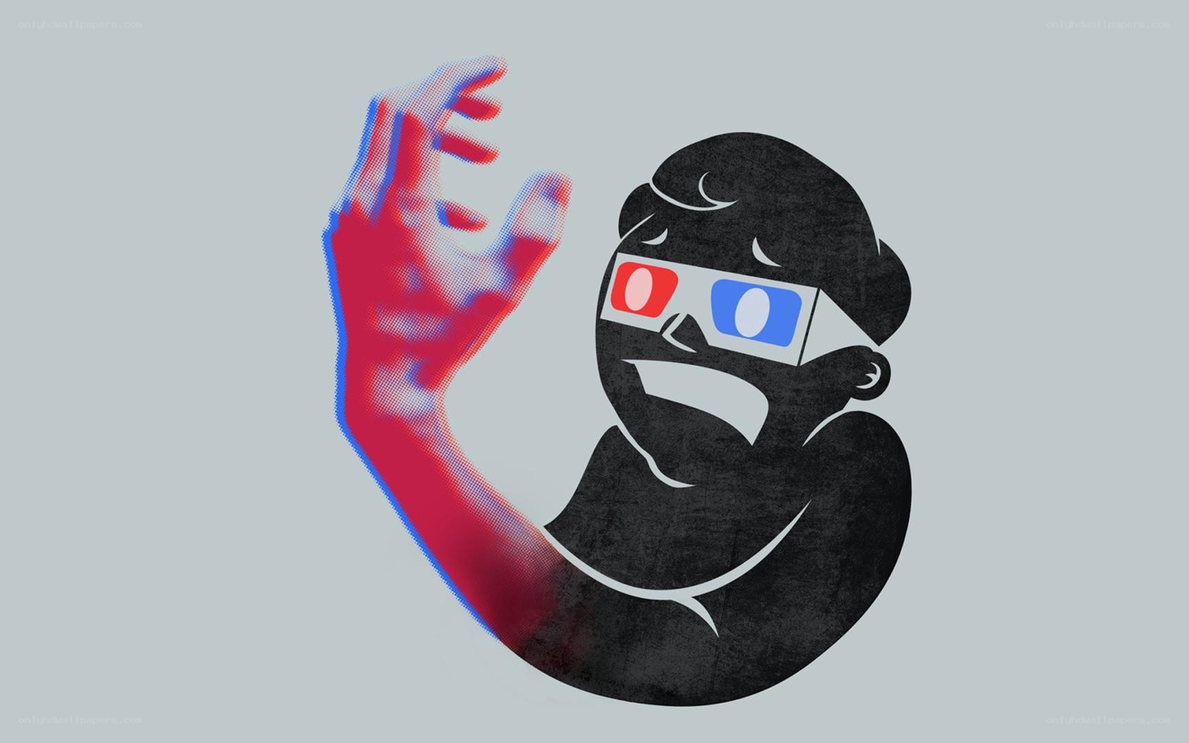 person wearing 3d glasses