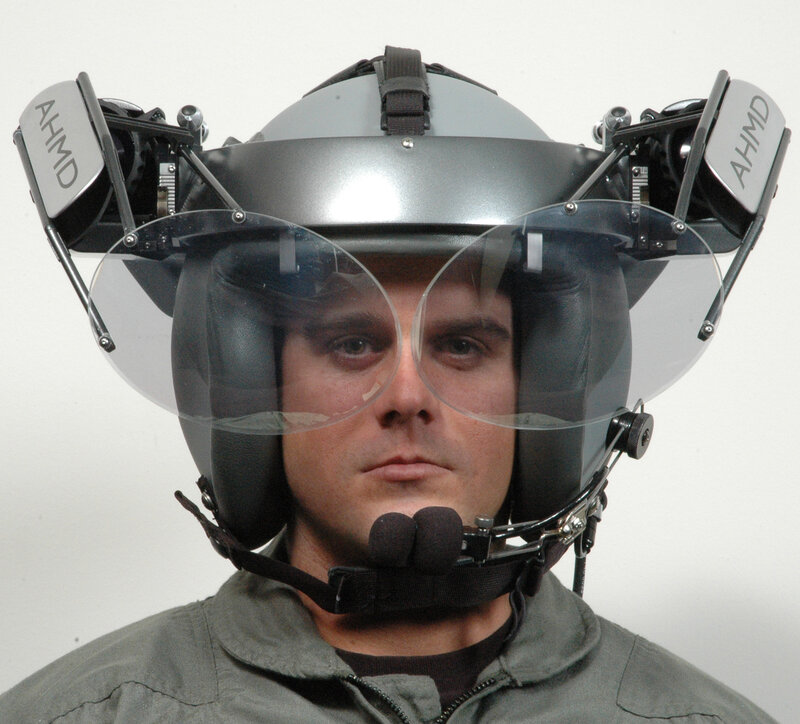 person wearing advanced helmet