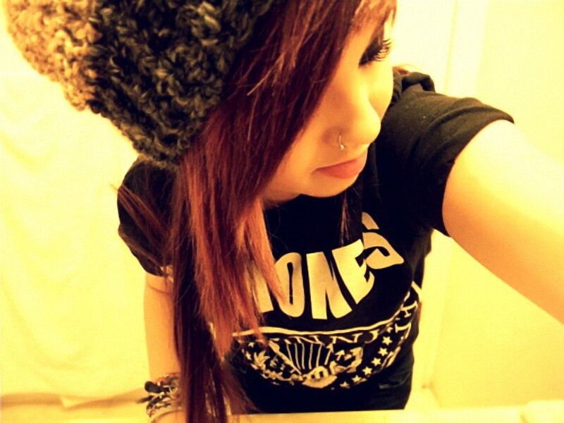 person wearing beanie and t-shirt