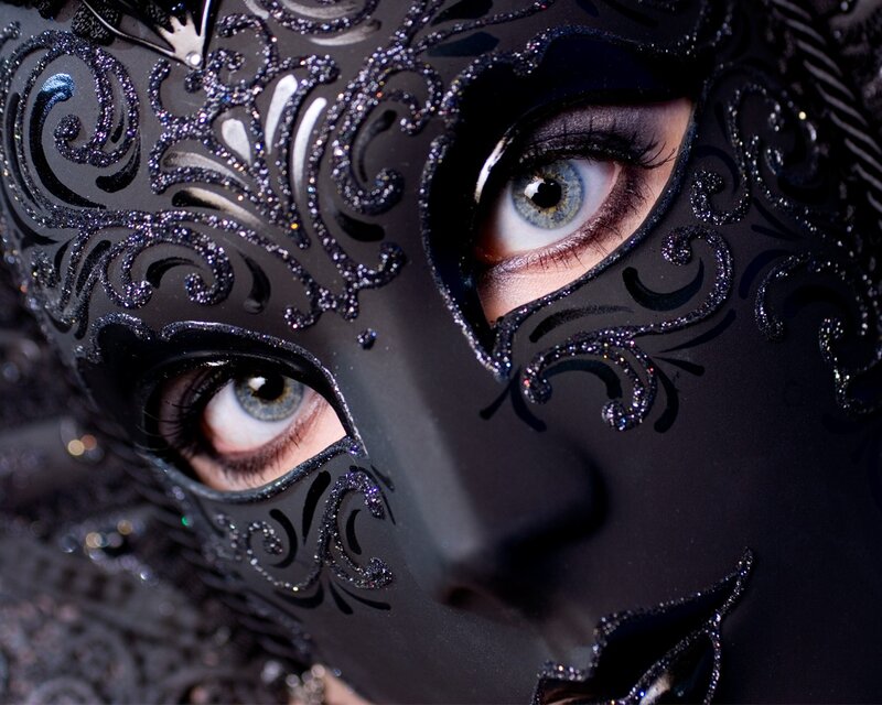 Person Wearing Black Mask — Dramatic