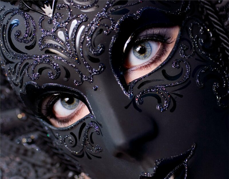 Person Wearing Black Mask