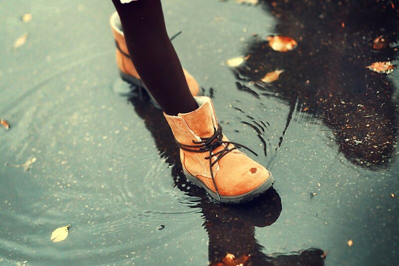 Person Wearing Boots — Brown, Melancholic