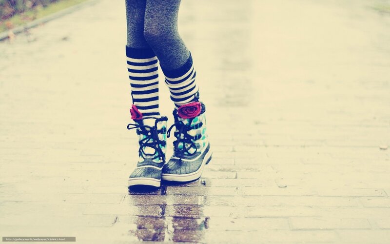 Person Wearing Boots — Gray, Calm
