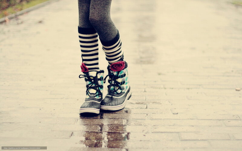 Person Wearing Boots — Gray