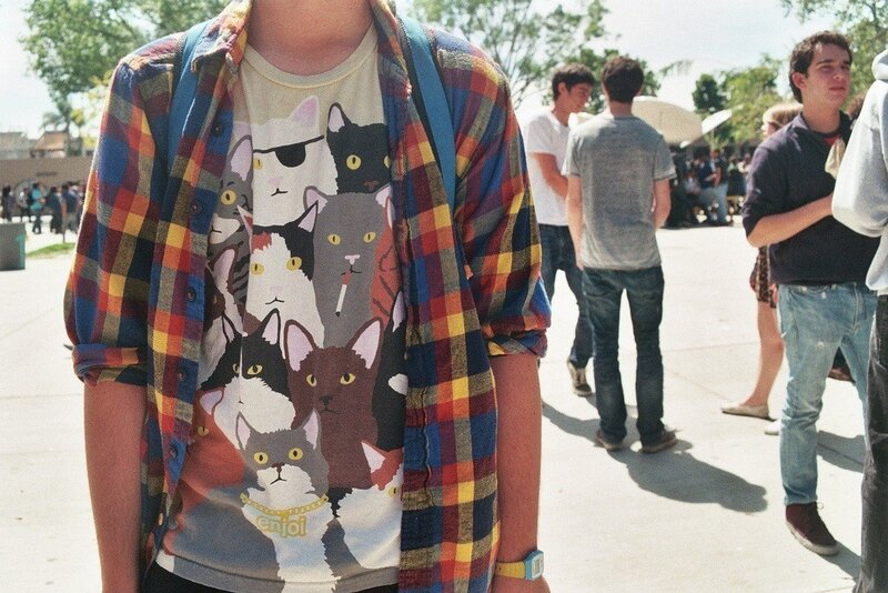 Person Wearing Cat T-shirt