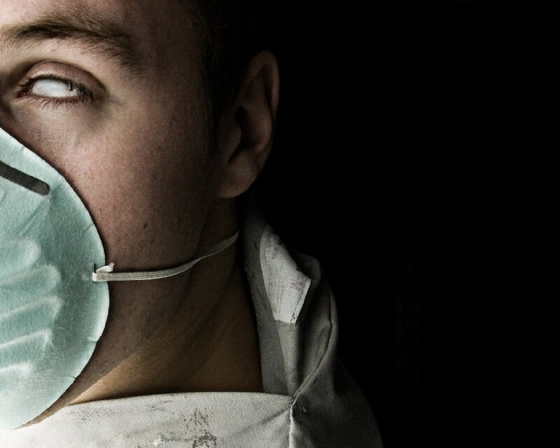 person wearing face mask