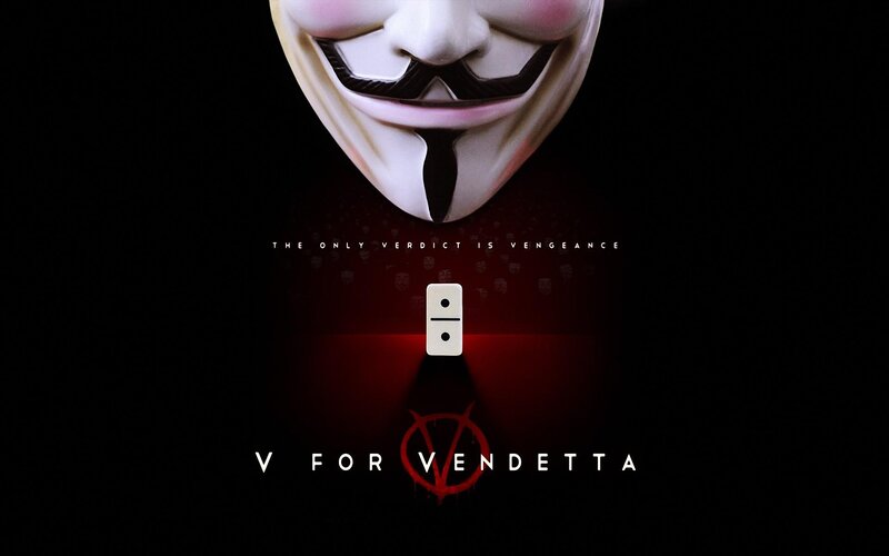 Person Wearing Guy Fawkes Mask — Black, Dramatic, Night