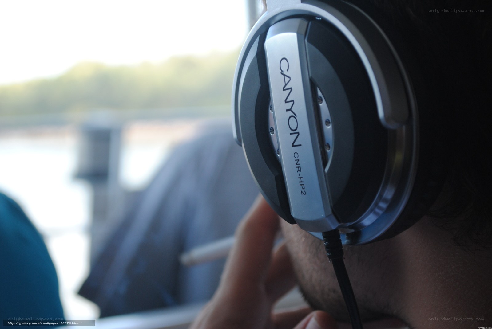 person wearing headphones