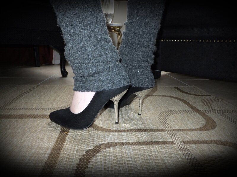Person Wearing High Heels — Black, Neutral, Photograph, Legs