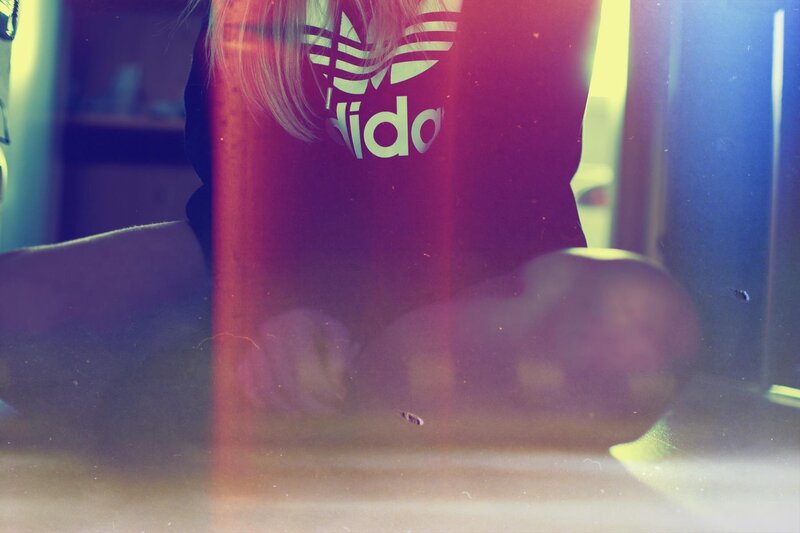 Person Wearing Hoodie — Purple