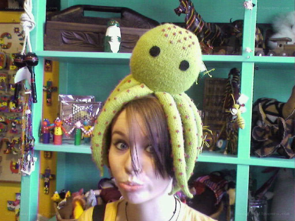 person wearing octopus hat
