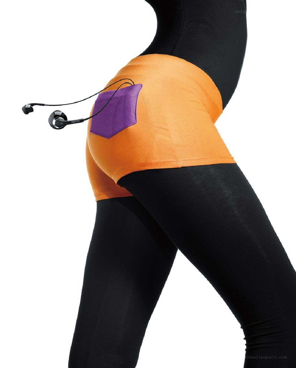 person wearing orange shorts