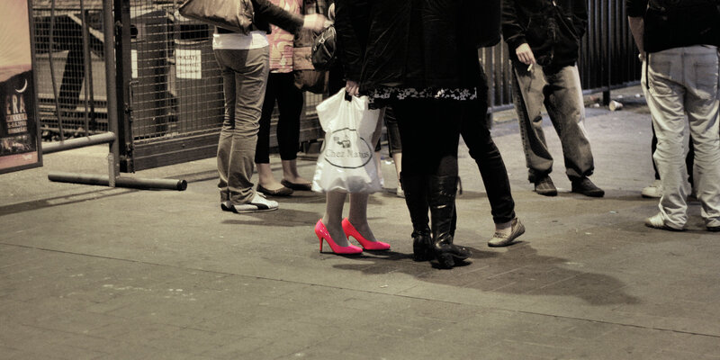 Person Wearing Pink Heels