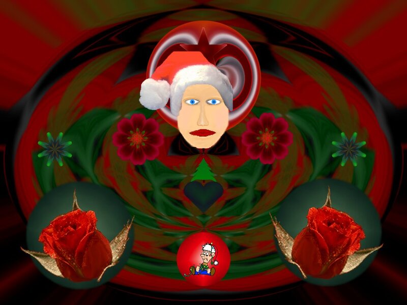 Person Wearing Santa Hat