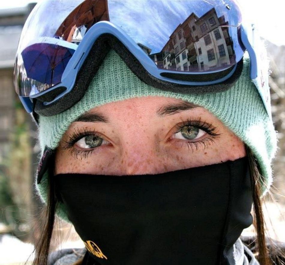 person wearing ski goggles