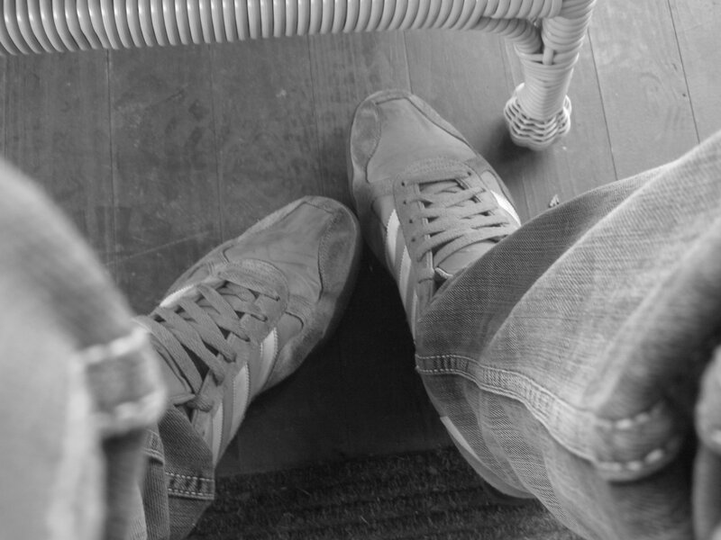 person wearing sneakers