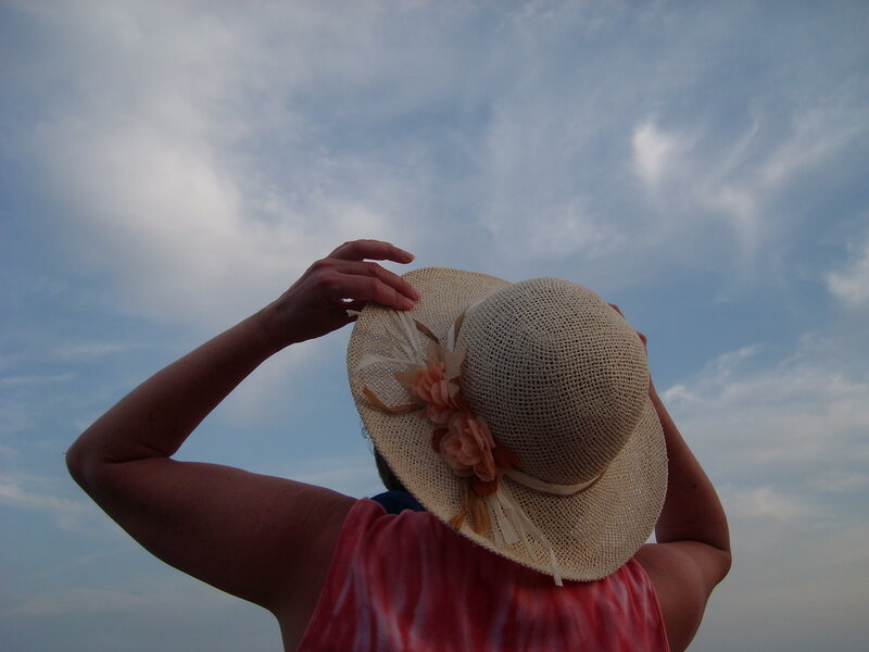 Person Wearing Straw Hat