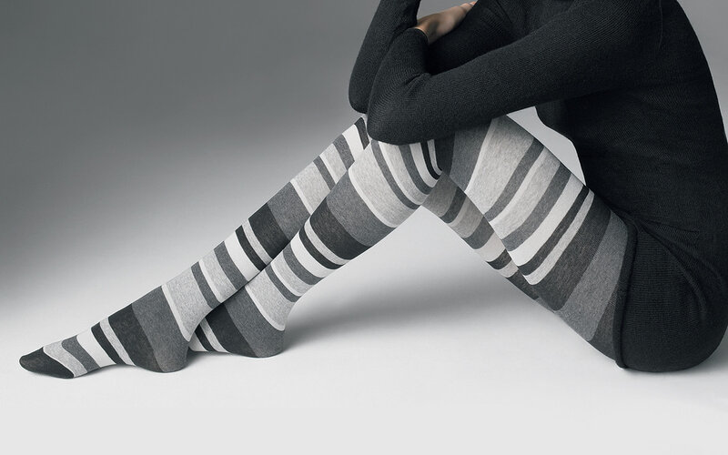person wearing striped tights