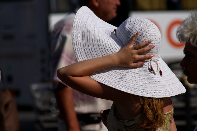 Person Wearing White Hat