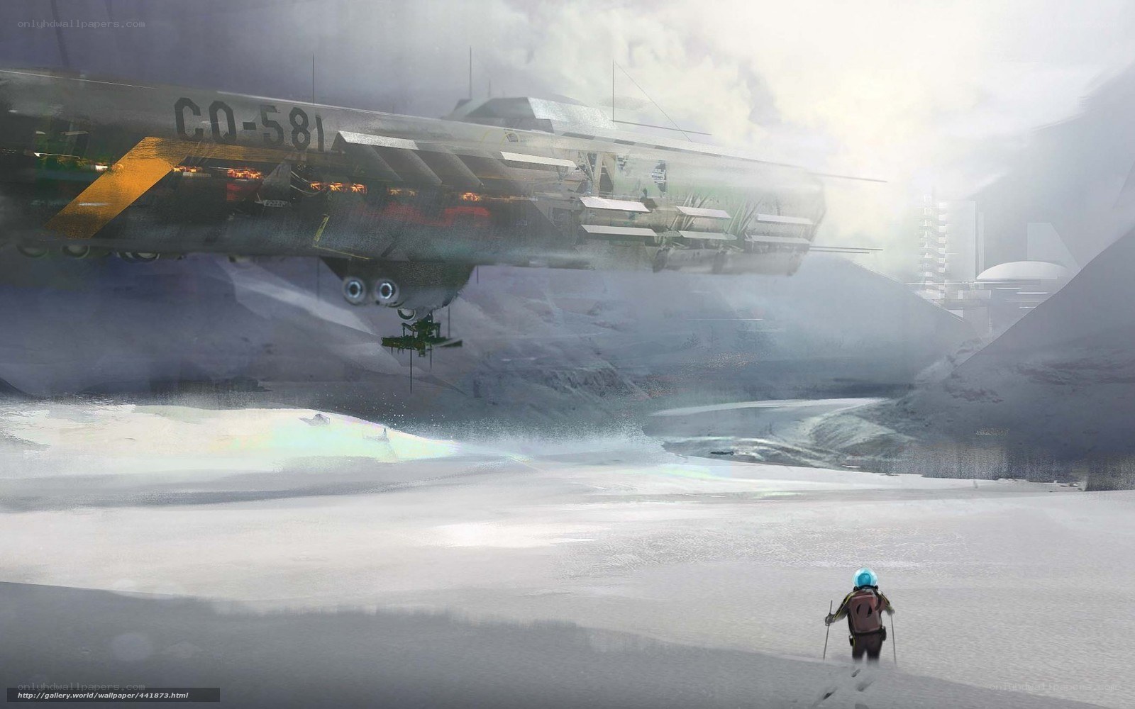 Person with a spaceship