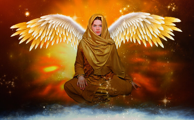 Person with Angel Wings — Gold