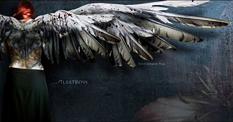 Person with Angel Wings — Gray