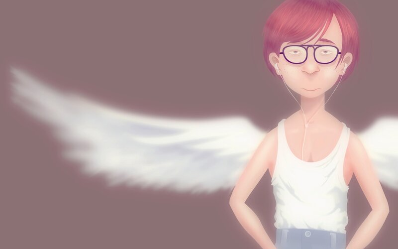 Person with Angel Wings — Pink