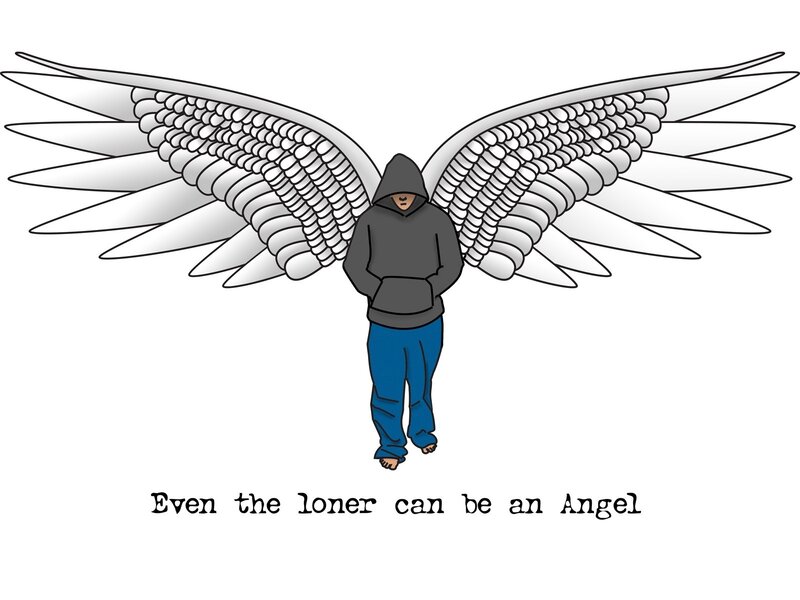 Person with Angel Wings