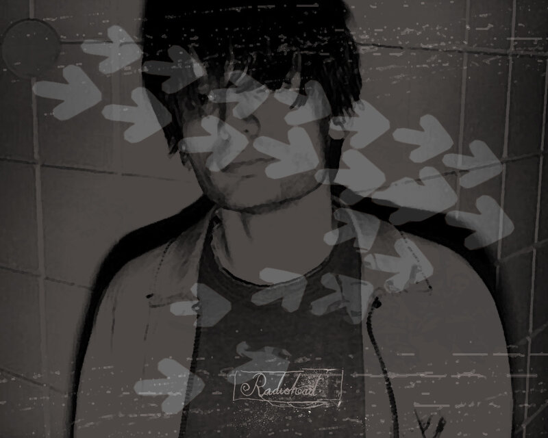 person with arrows overlay