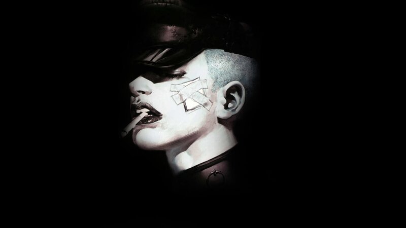 Person with Bandaged Face — Black, Dramatic, Digital Art