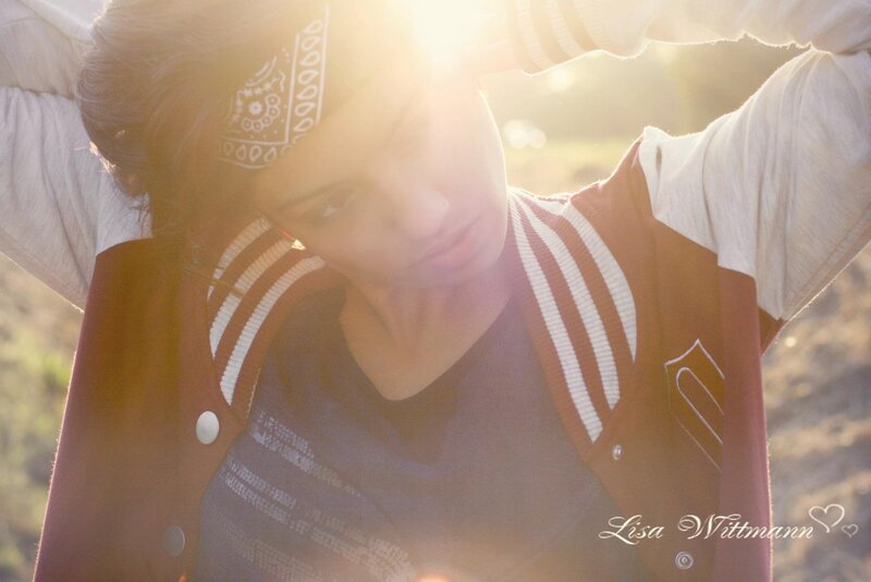 person with bandana in sunlight