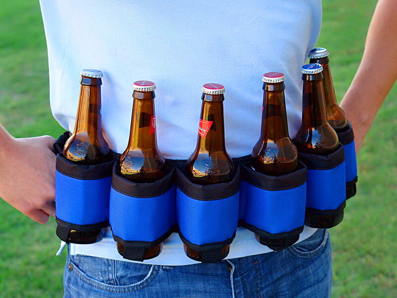 Person with Beer Holder