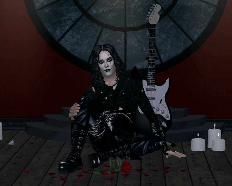 Person with Black Makeup — Dark