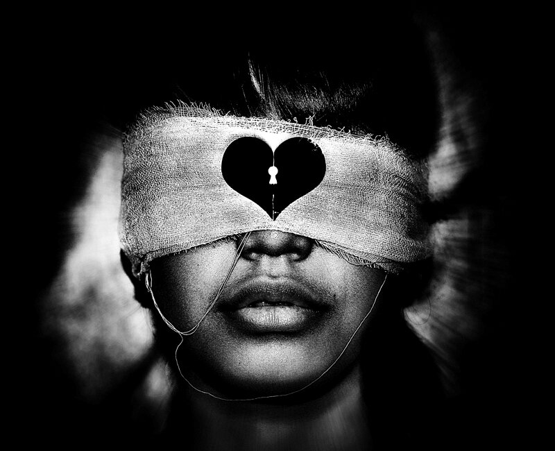 Person with Blindfold